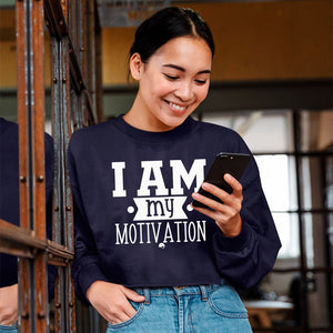 Cropped Sweatshirt I Am My Motivation