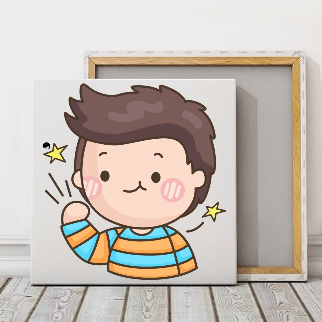 Square Stretched Canvas Happy Little Star