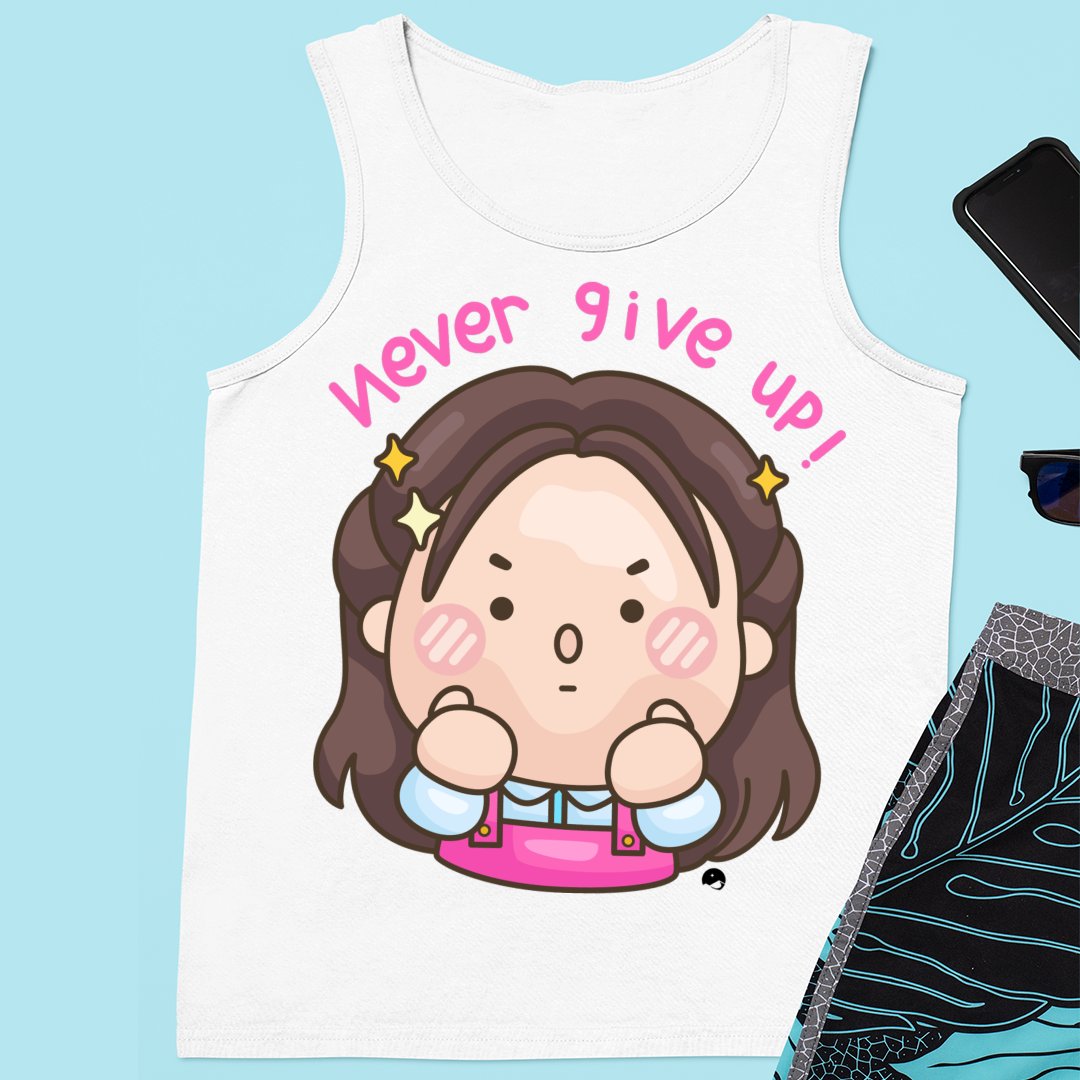 Unisex Jersey Tank Never Give Up