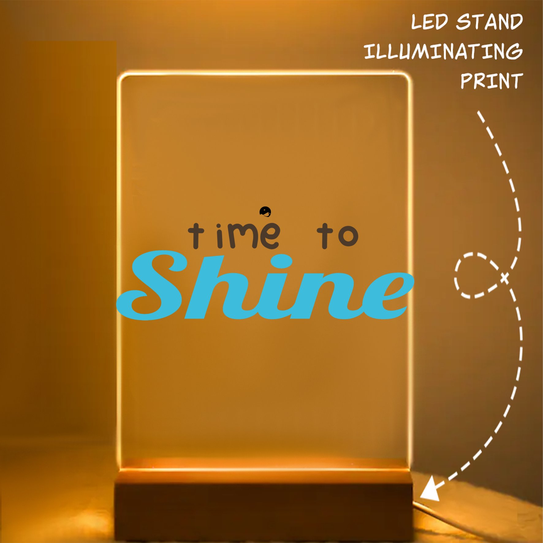 Glass Acrylic Time To Shine