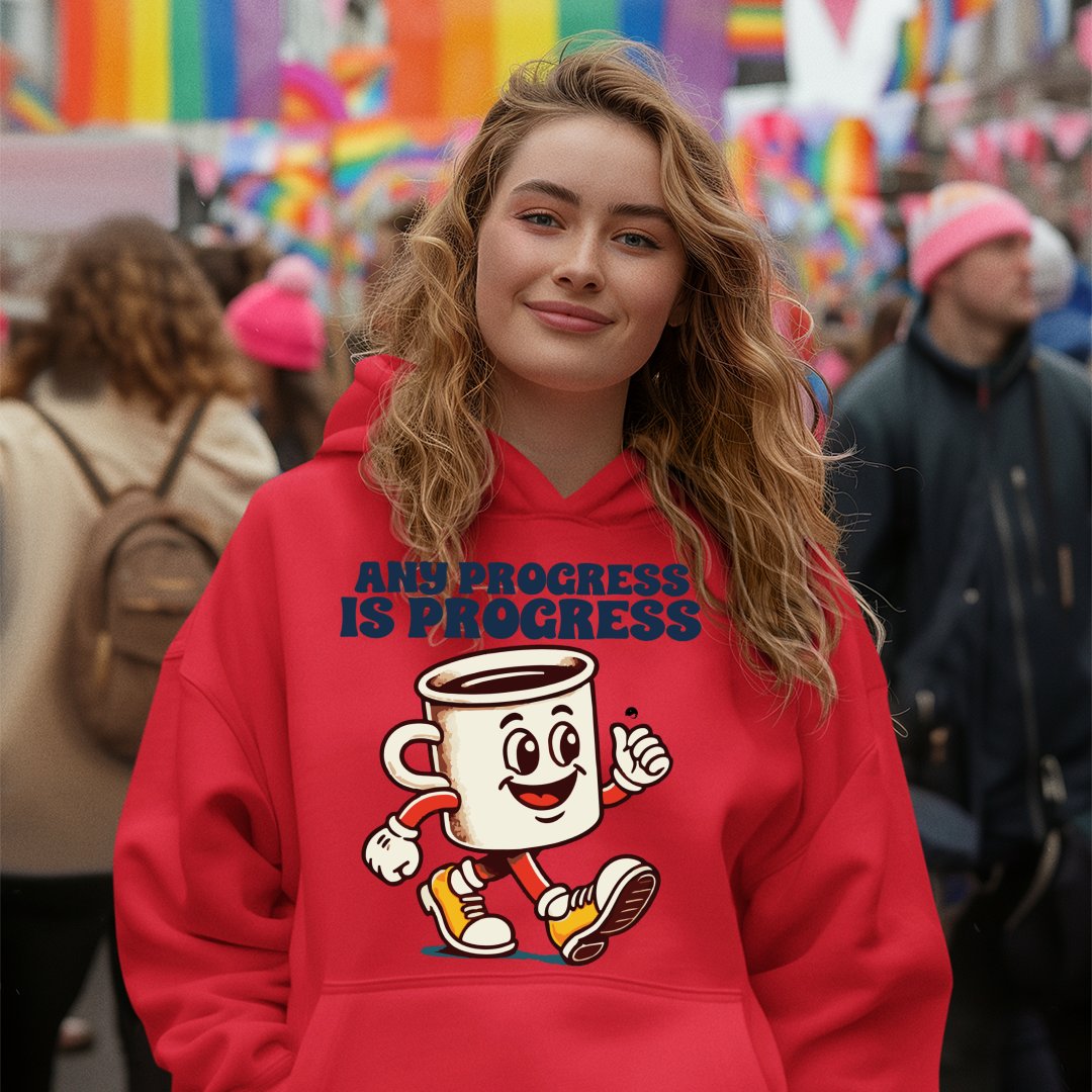 Hoodie Unisex Any Progress Is Progress