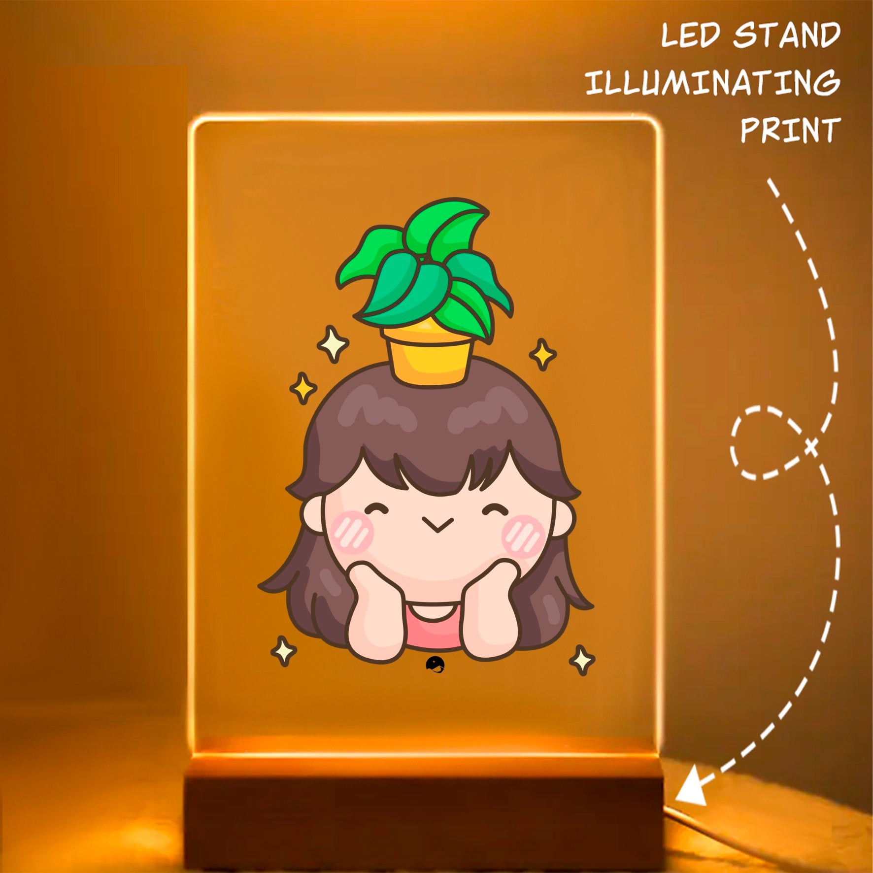 Glass Acrylic Shining And Flower