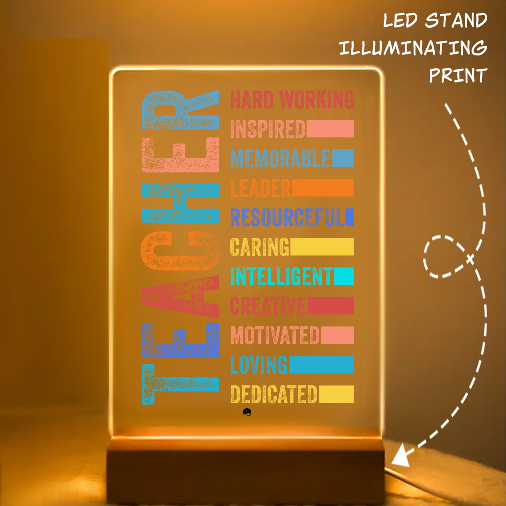 Glass Acrylic Teacher Is