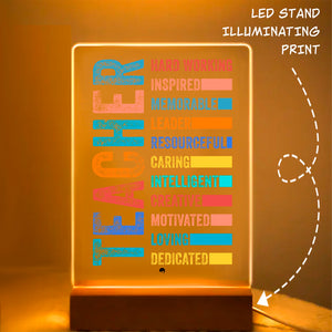 Glass Acrylic Teacher Is