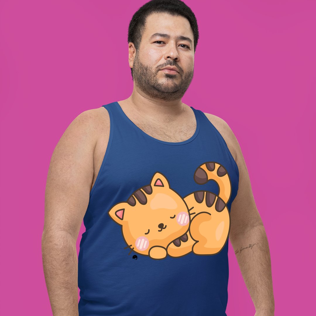 Unisex Jersey Tank Cute Cat