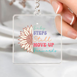 Keychain Baby Steps Still Move Up Forwards
