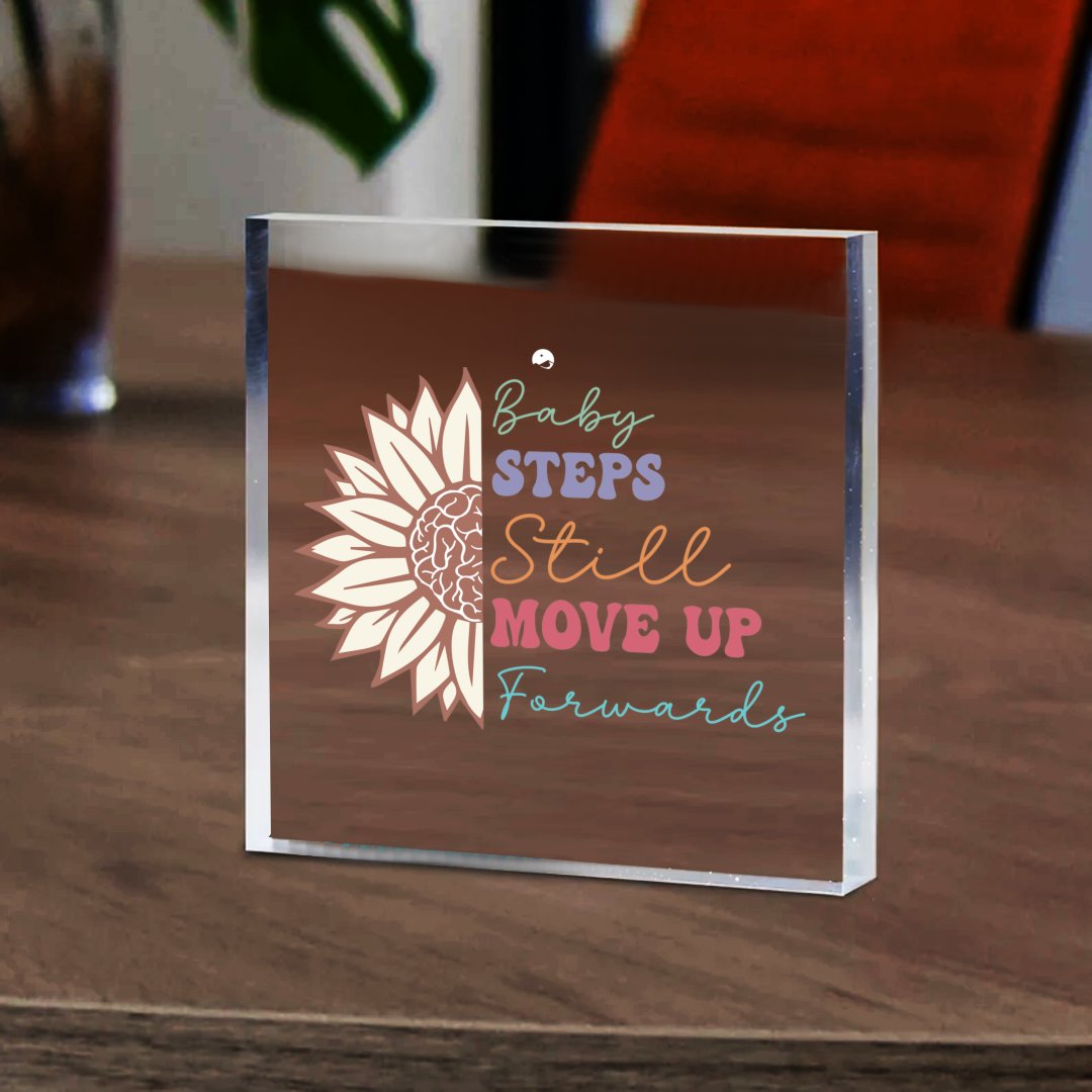 Acrylic Glass Baby Steps Still Move Up Forwards