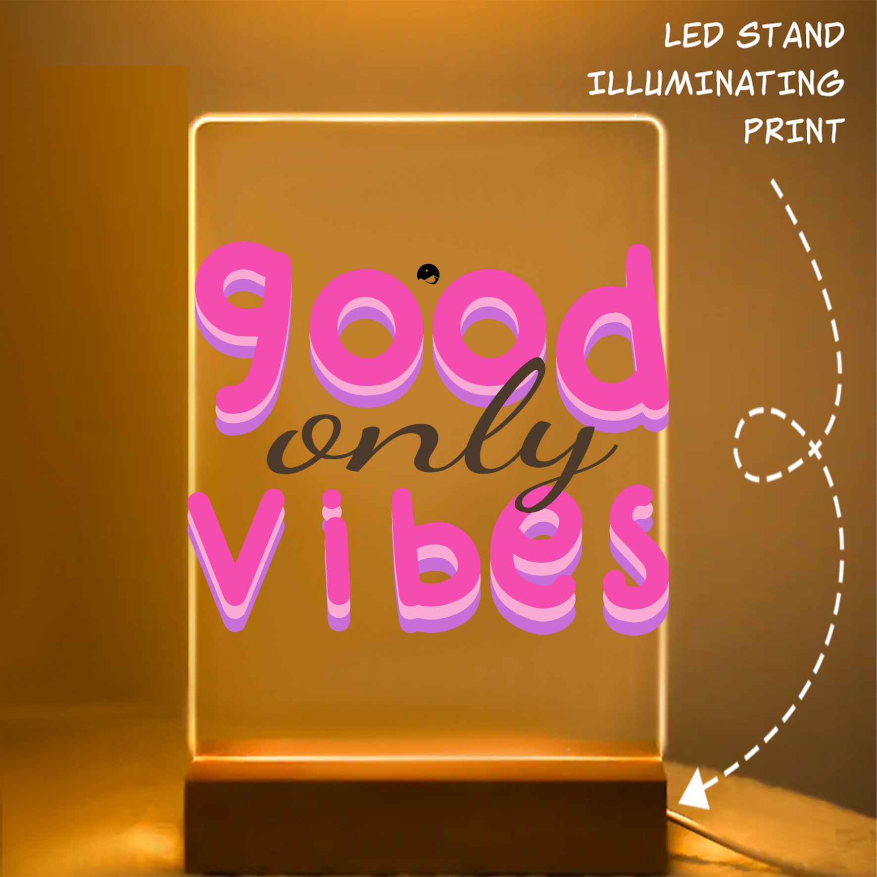 Glass Acrylic Only Good Vibes