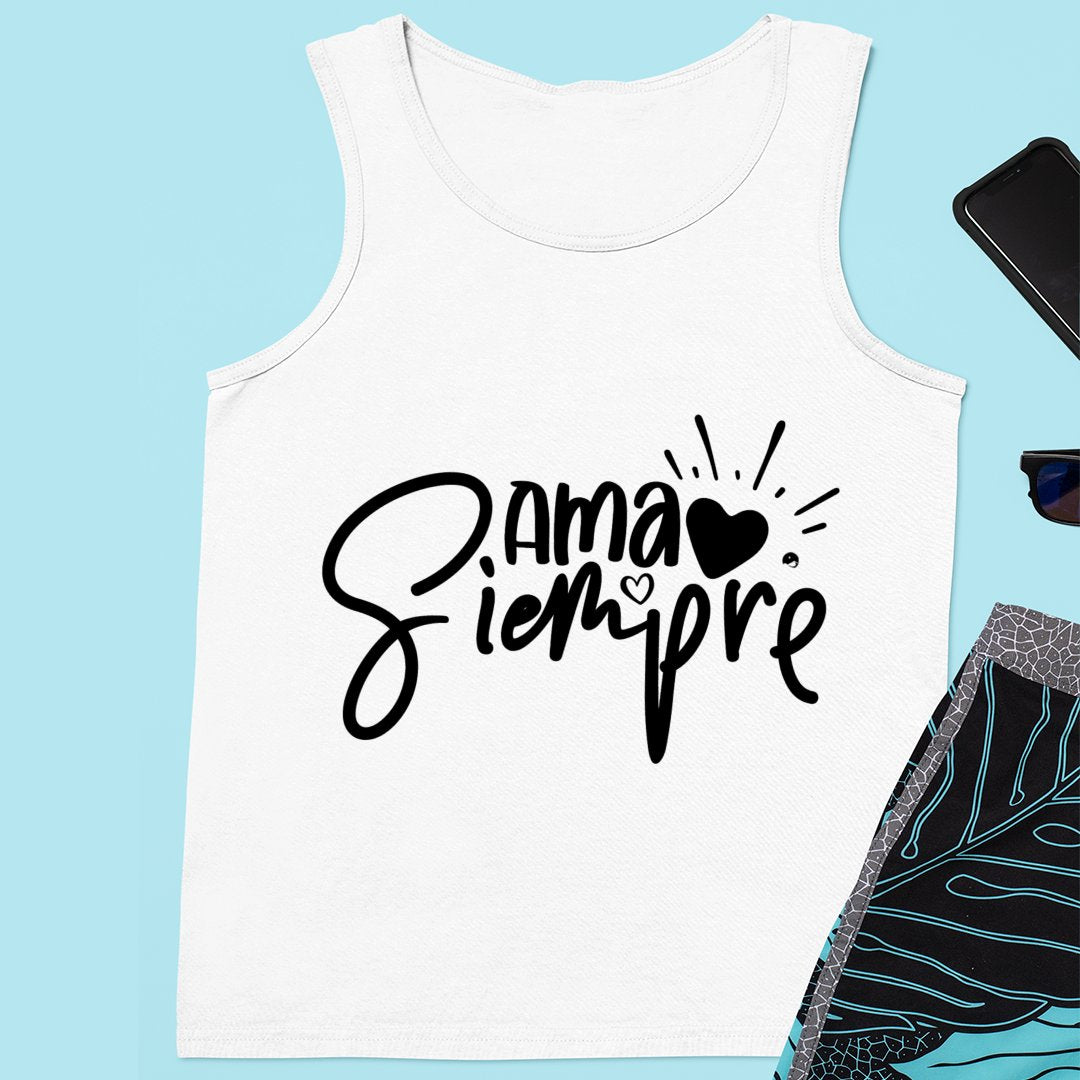 Unisex Jersey Tank Ama Siempre