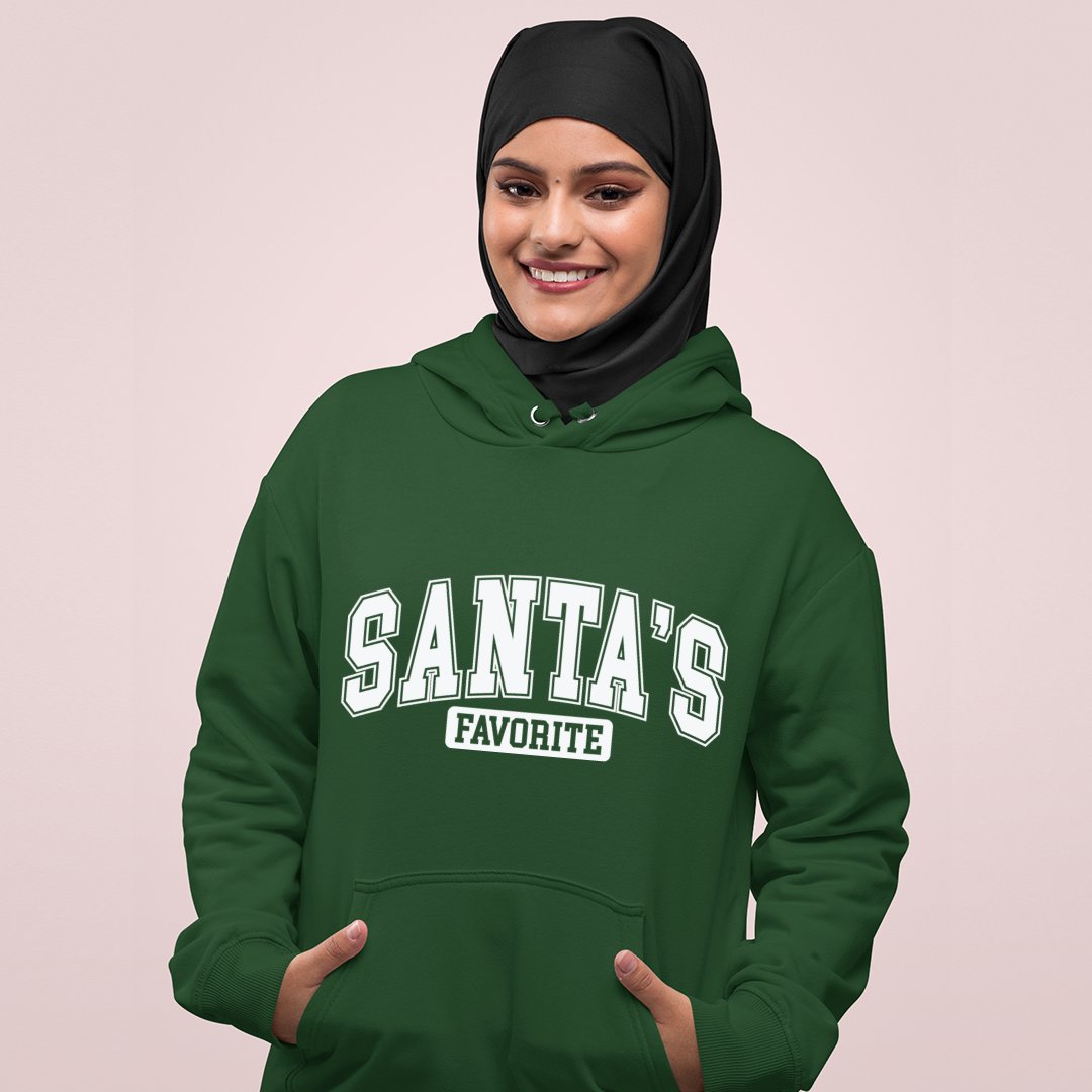 Hoodie Unisex Santas Favorite White