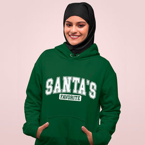 Hoodie Unisex Santas Favorite White