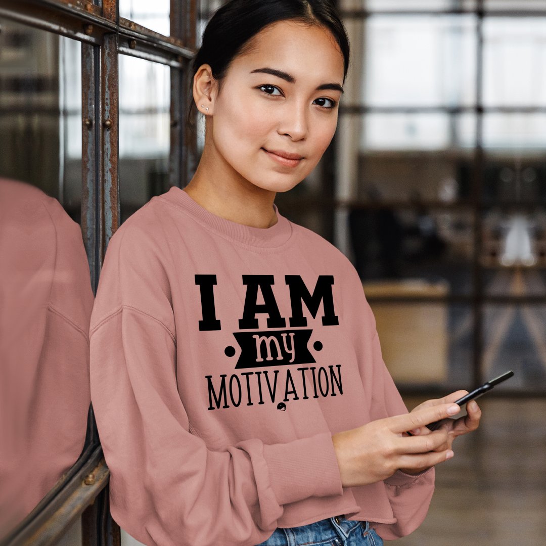 Cropped Sweatshirt I Am My Motivation