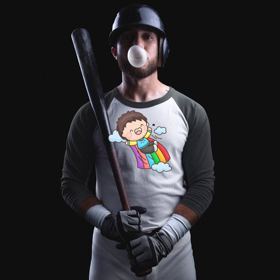 Unisex Sleeve Baseball Tee The Rainbow