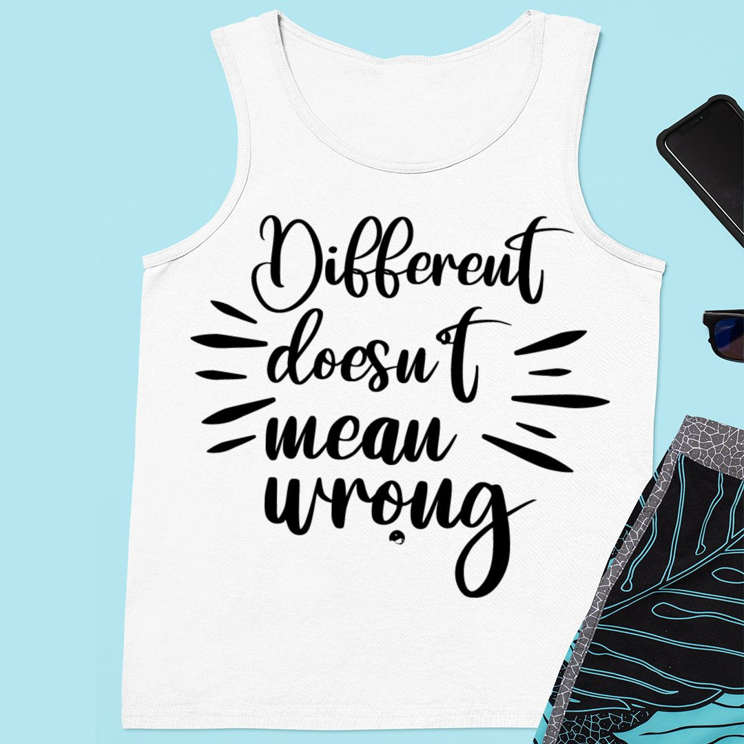 Unisex Jersey Tank Different Doesn't Mean Wrong