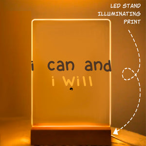 Glass Acrylic I Can And I Will