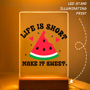 Glass Acrylic Life Is Short Make It Sweet