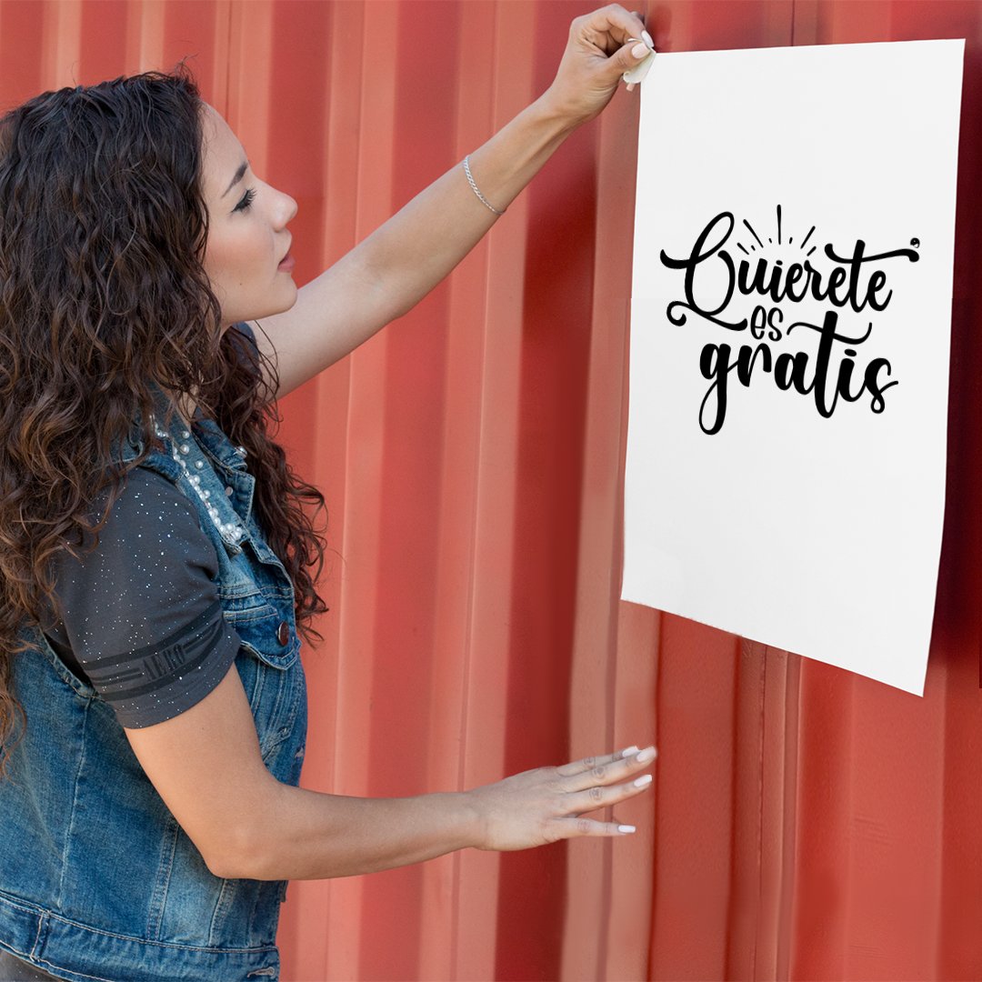 Matte Vertical Posters Quierete Es Gratis