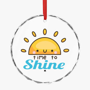 Crystal Glass Ornament Time To Shine