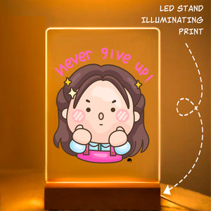 Glass Acrylic Never Give Up