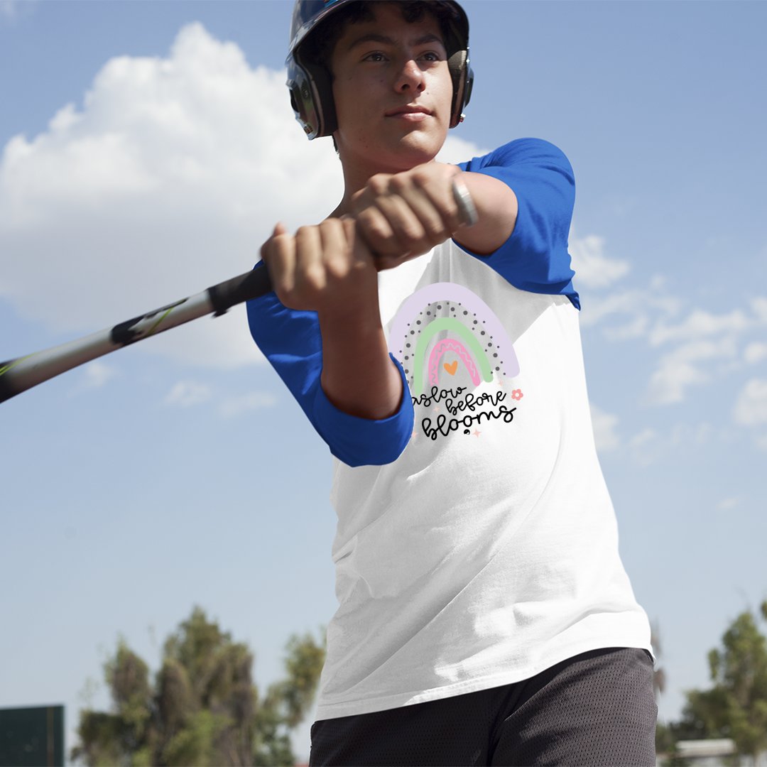 Unisex Sleeve Baseball Tee Maslow before blooms