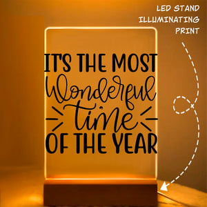 Glass Acrylic It's The Most Wonderful Time Of The Year