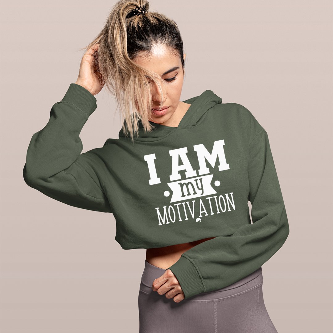 Cropped Hoodie I Am My Motivation