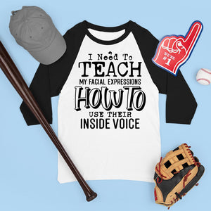 Unisex 3\4 Sleeve Baseball Tee