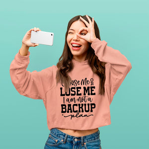 Cropped Hoodie Choose Me Or Lose Me