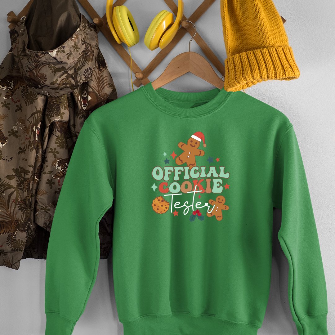 Sweatshirt Unisex Official Cookie Tester Baker Retro Couple Matching Family Christmas Bake Tester