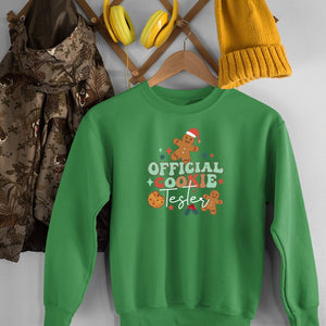 Sweatshirt Unisex Official Cookie Tester Baker Retro Couple Matching Family Christmas Bake Tester