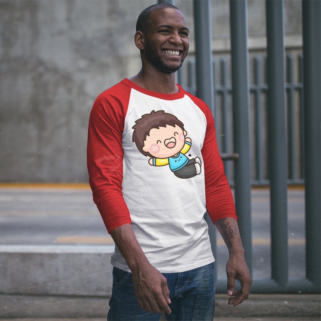 Unisex Sleeve Baseball Tee Laughing