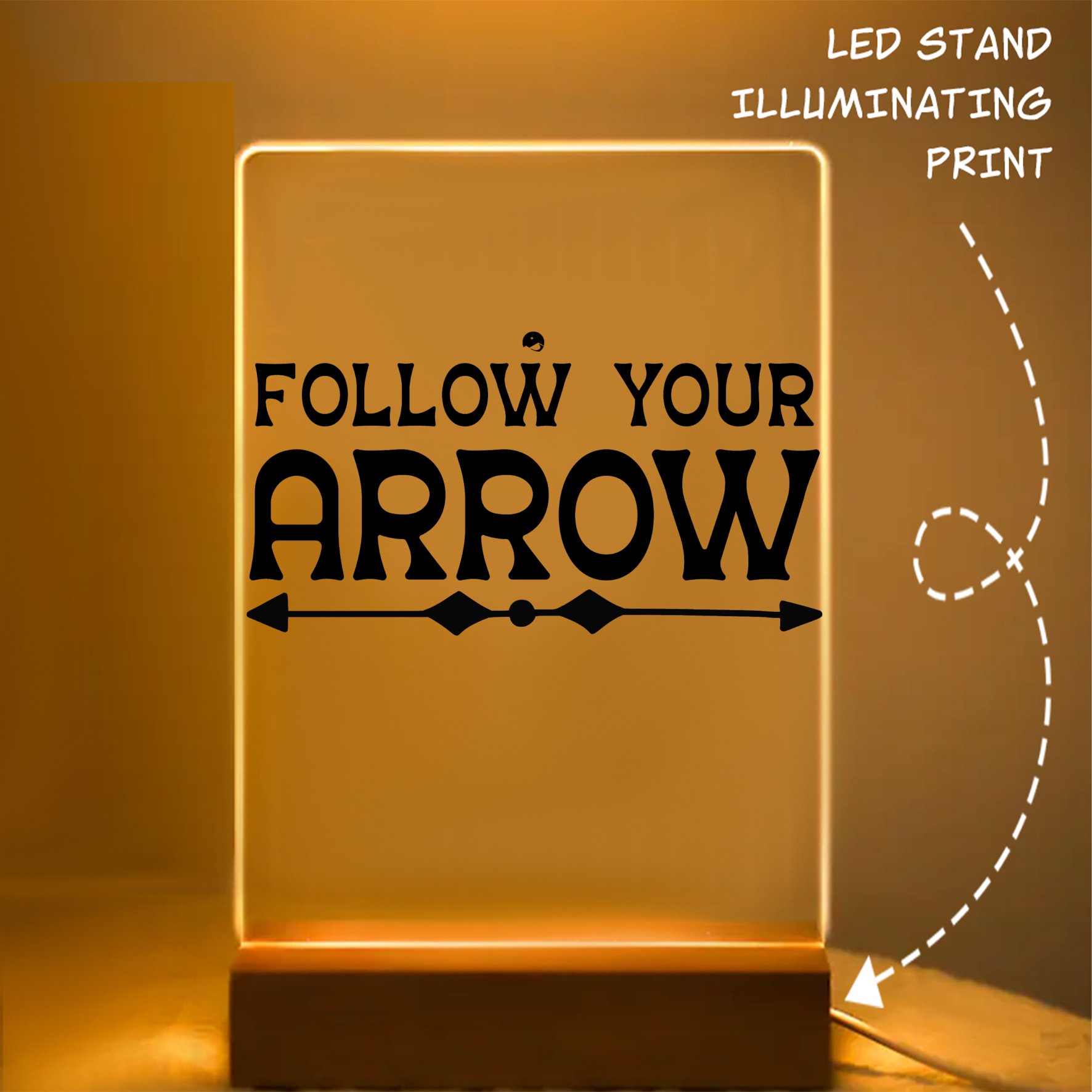 Glass Acrylic Follow Your Arrow