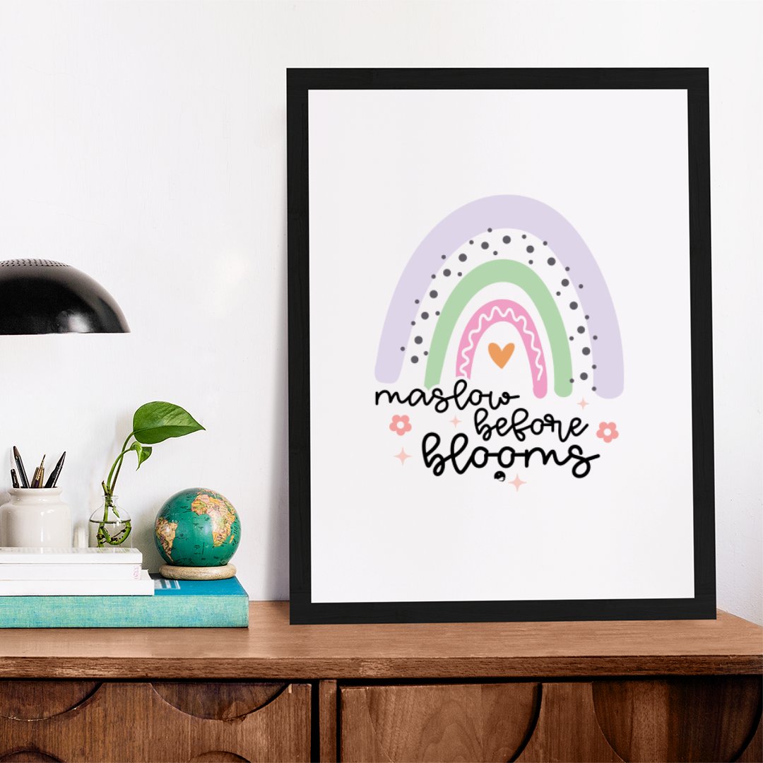 Matte Vertical Posters Maslow before blooms