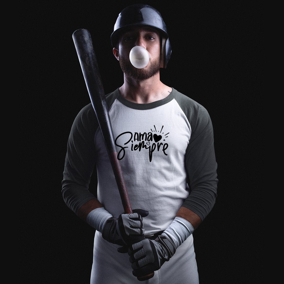 Unisex Sleeve Baseball Tee Ama Siempre