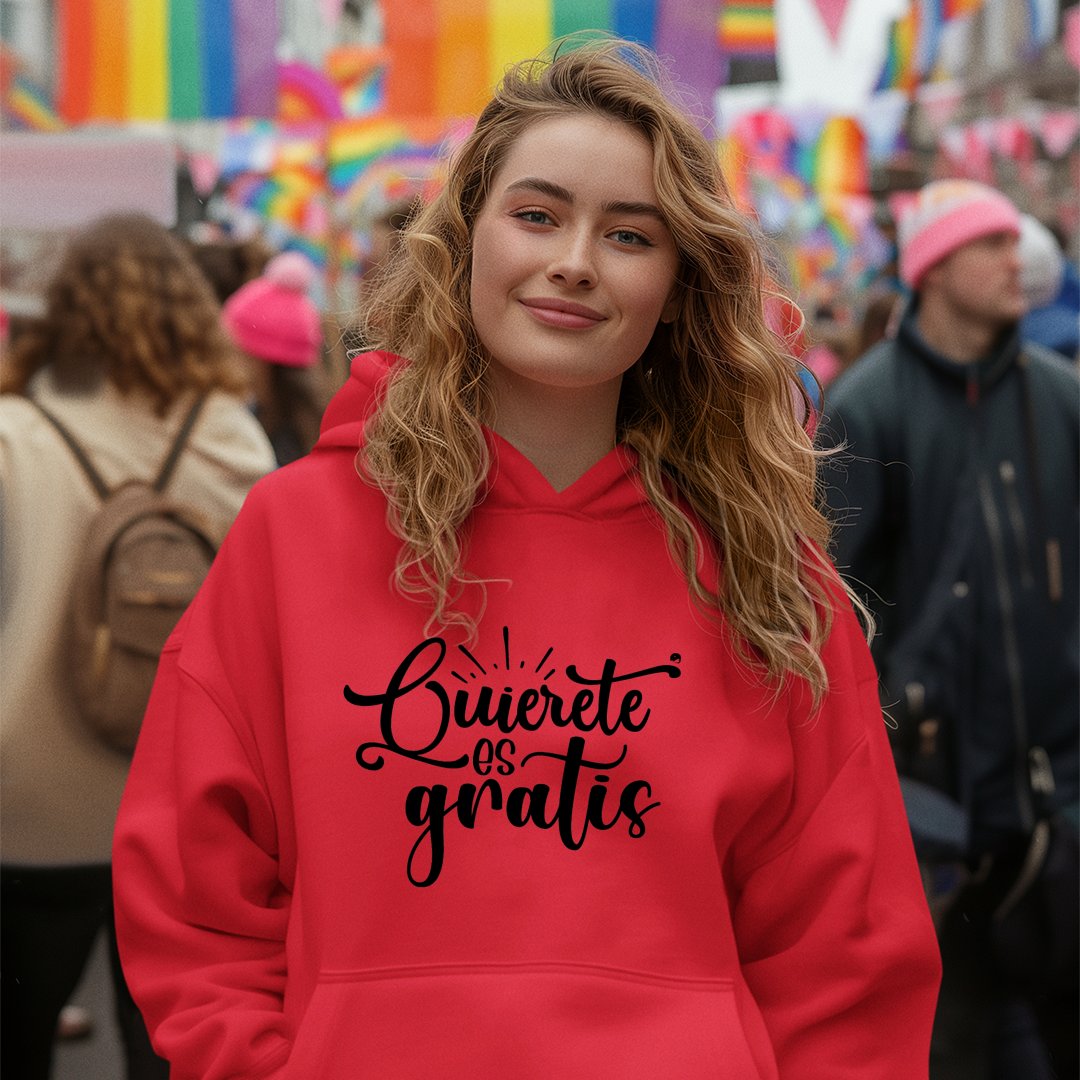 Hoodie Unisex Quierete Es Gratis