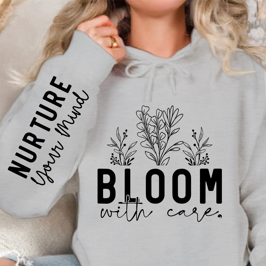 Hoodie Unisex Bloom With Care