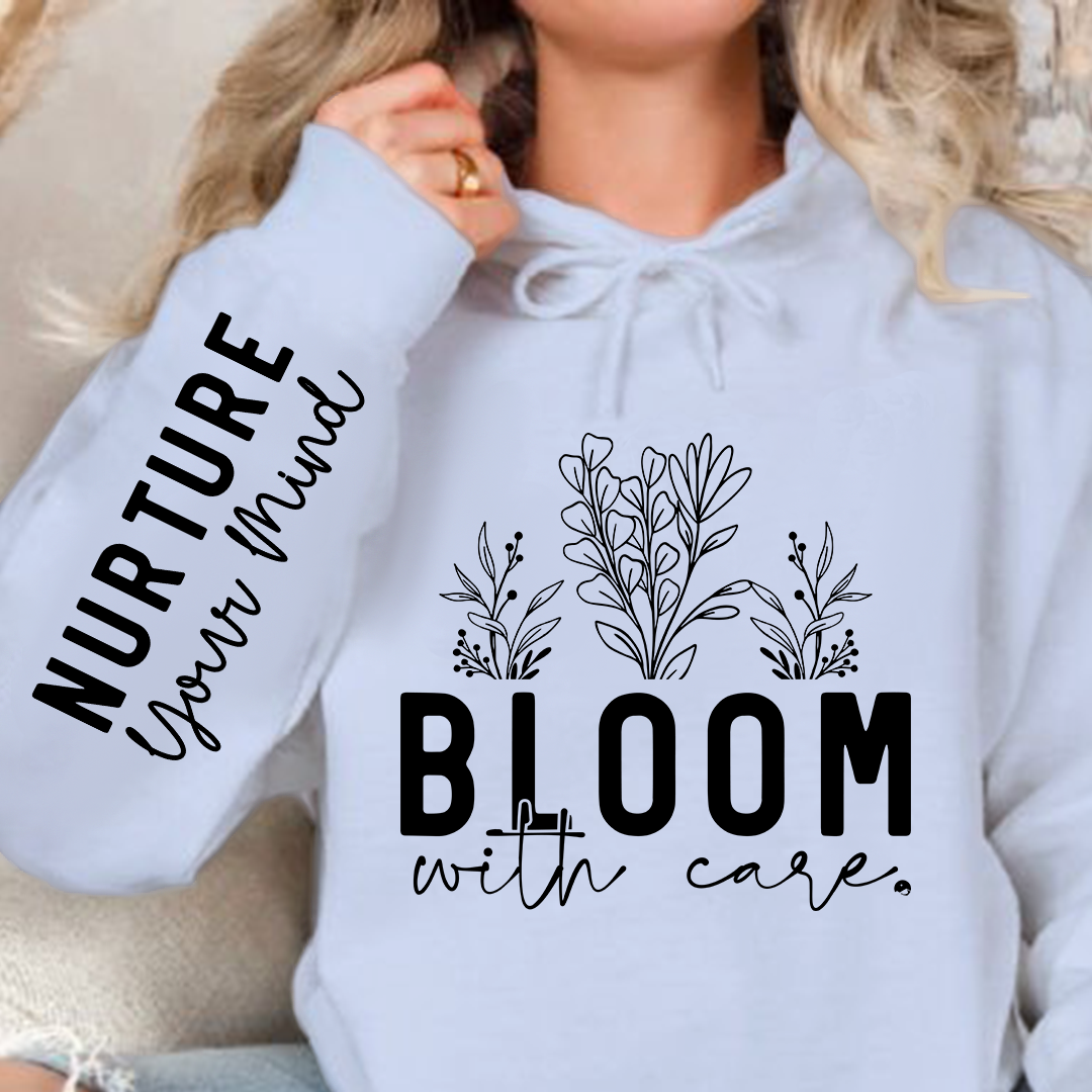Hoodie Unisex Bloom With Care
