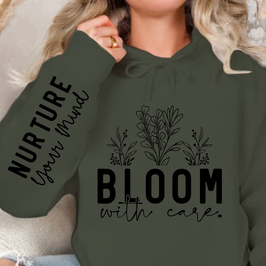 Hoodie Unisex Bloom With Care