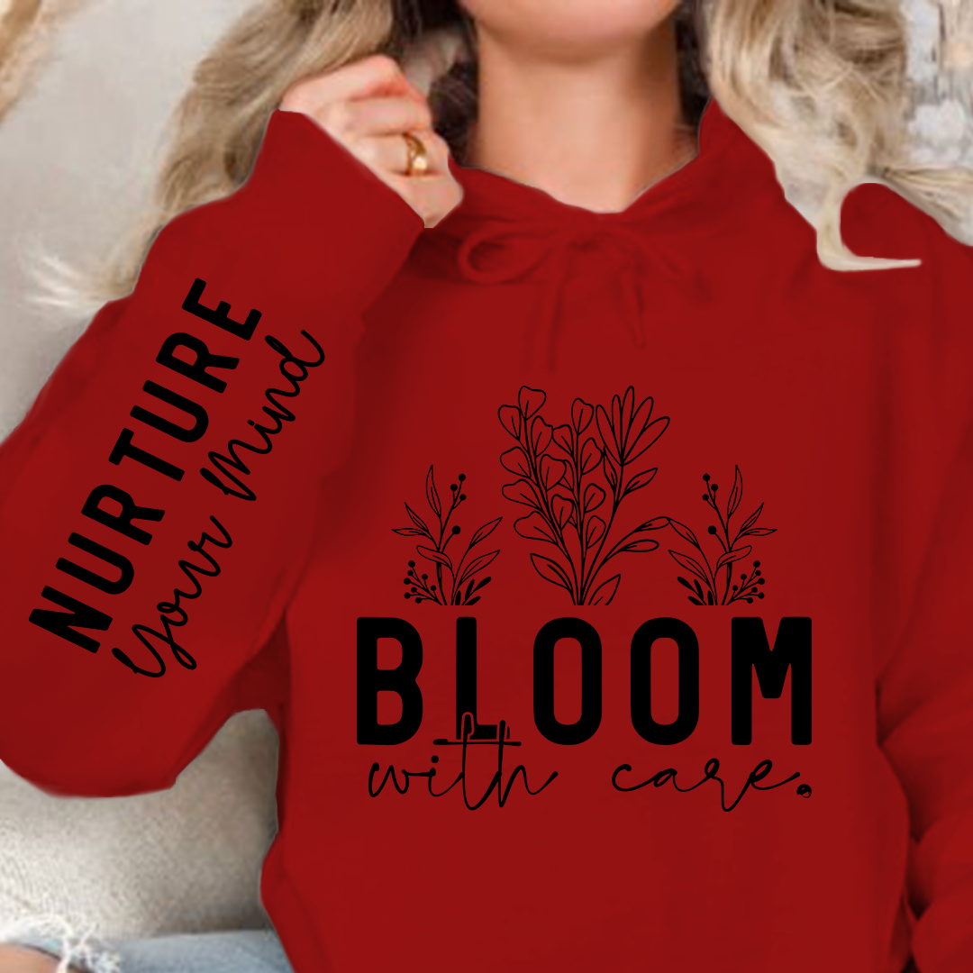Hoodie Unisex Bloom With Care