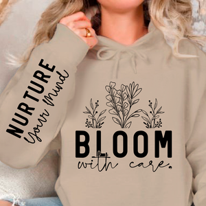 Hoodie Unisex Bloom With Care