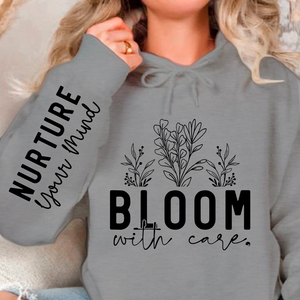 Hoodie Unisex Bloom With Care