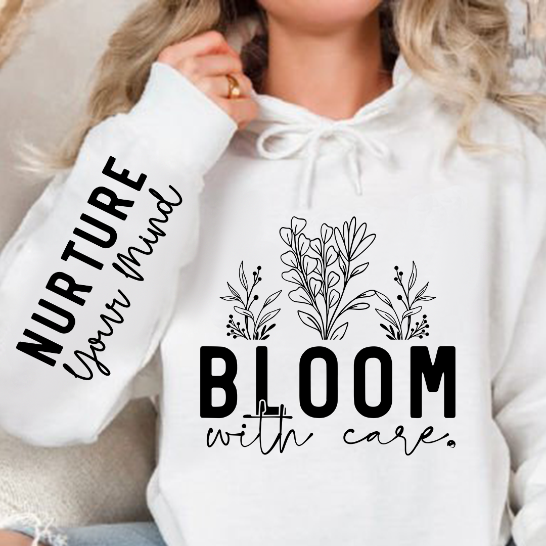 Hoodie Unisex Bloom With Care