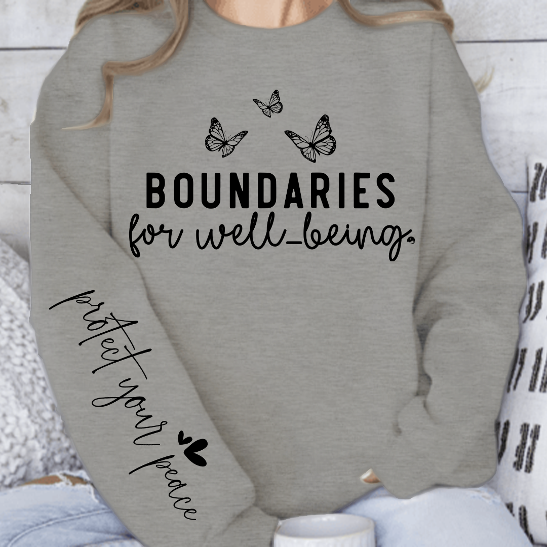 Sweatshirt Unisex Boundaries For Well-being