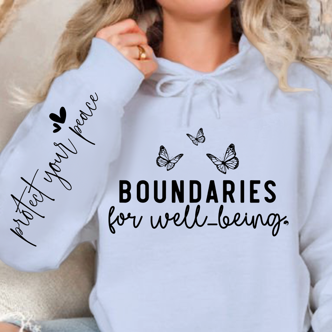 Hoodie Unisex Boundaries For Well-being