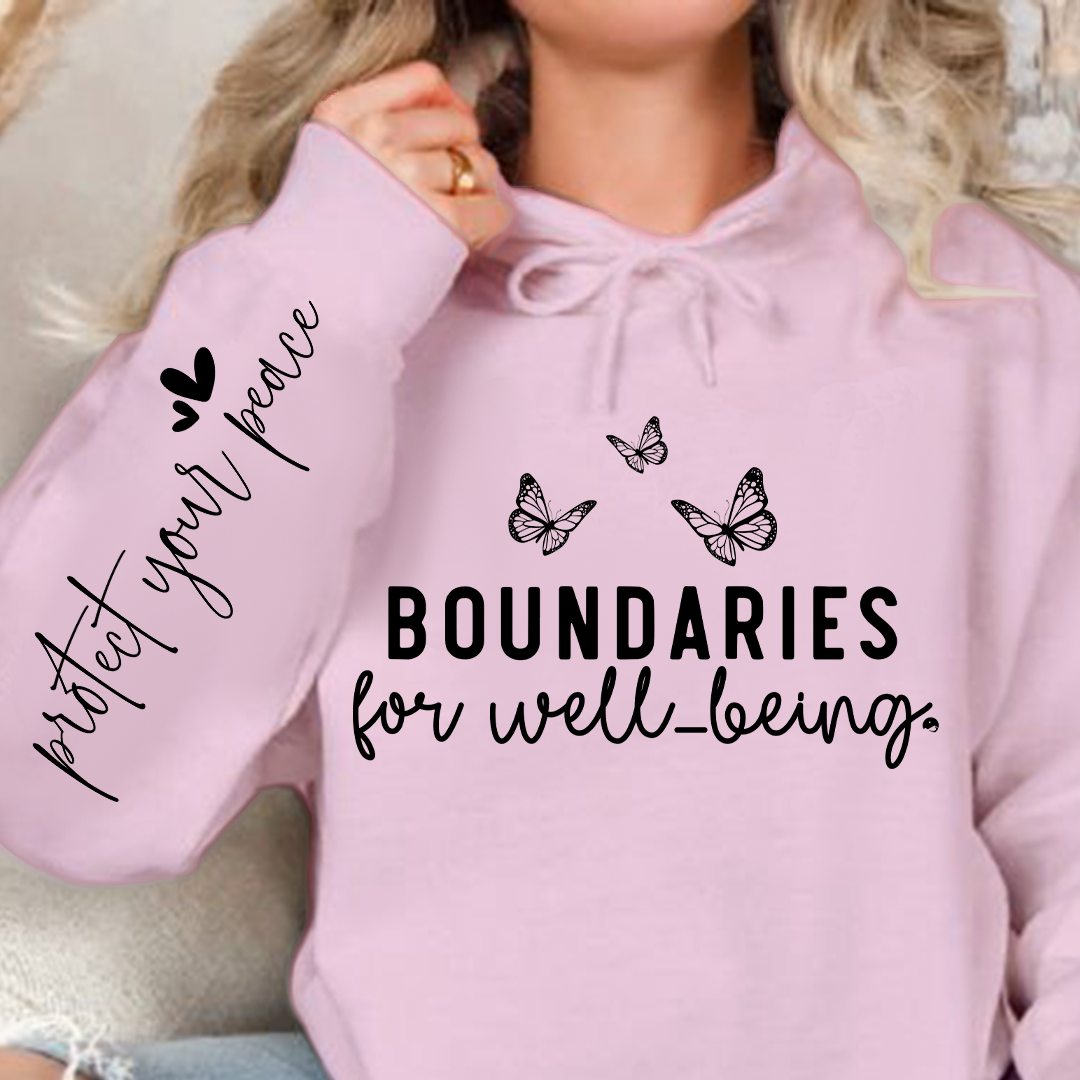 Hoodie Unisex Boundaries For Well-being
