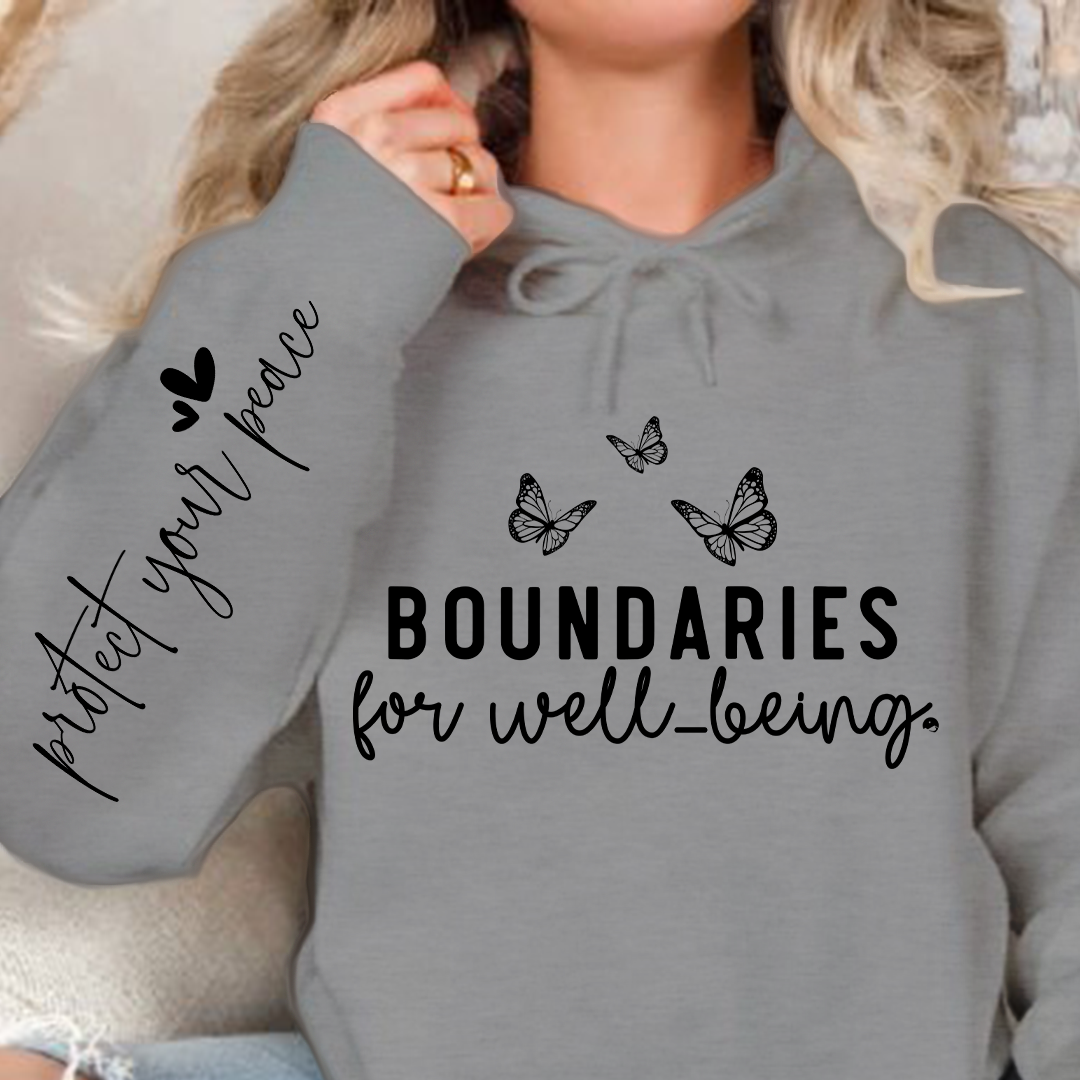 Hoodie Unisex Boundaries For Well-being