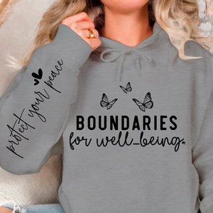 Hoodie Unisex Boundaries For Well-being