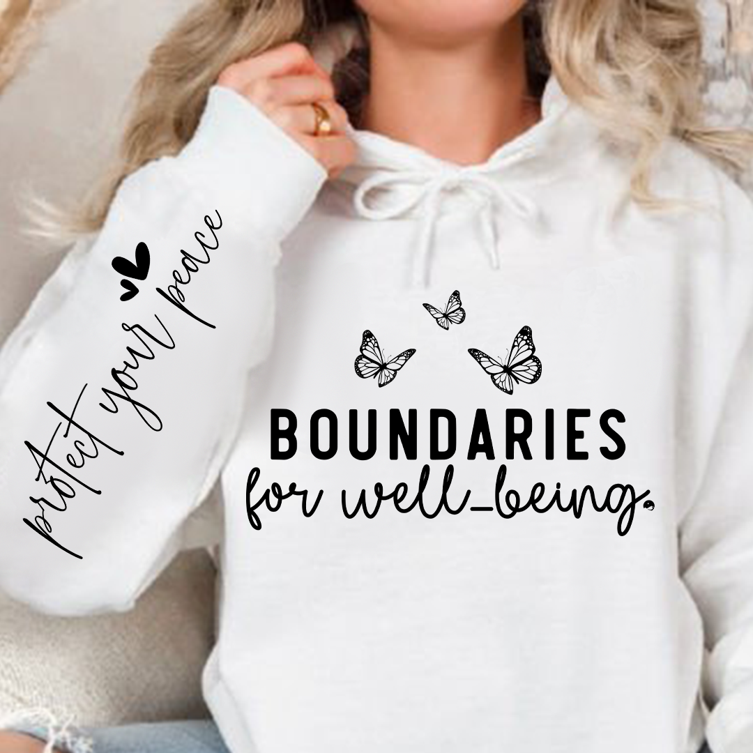 Hoodie Unisex Boundaries For Well-being