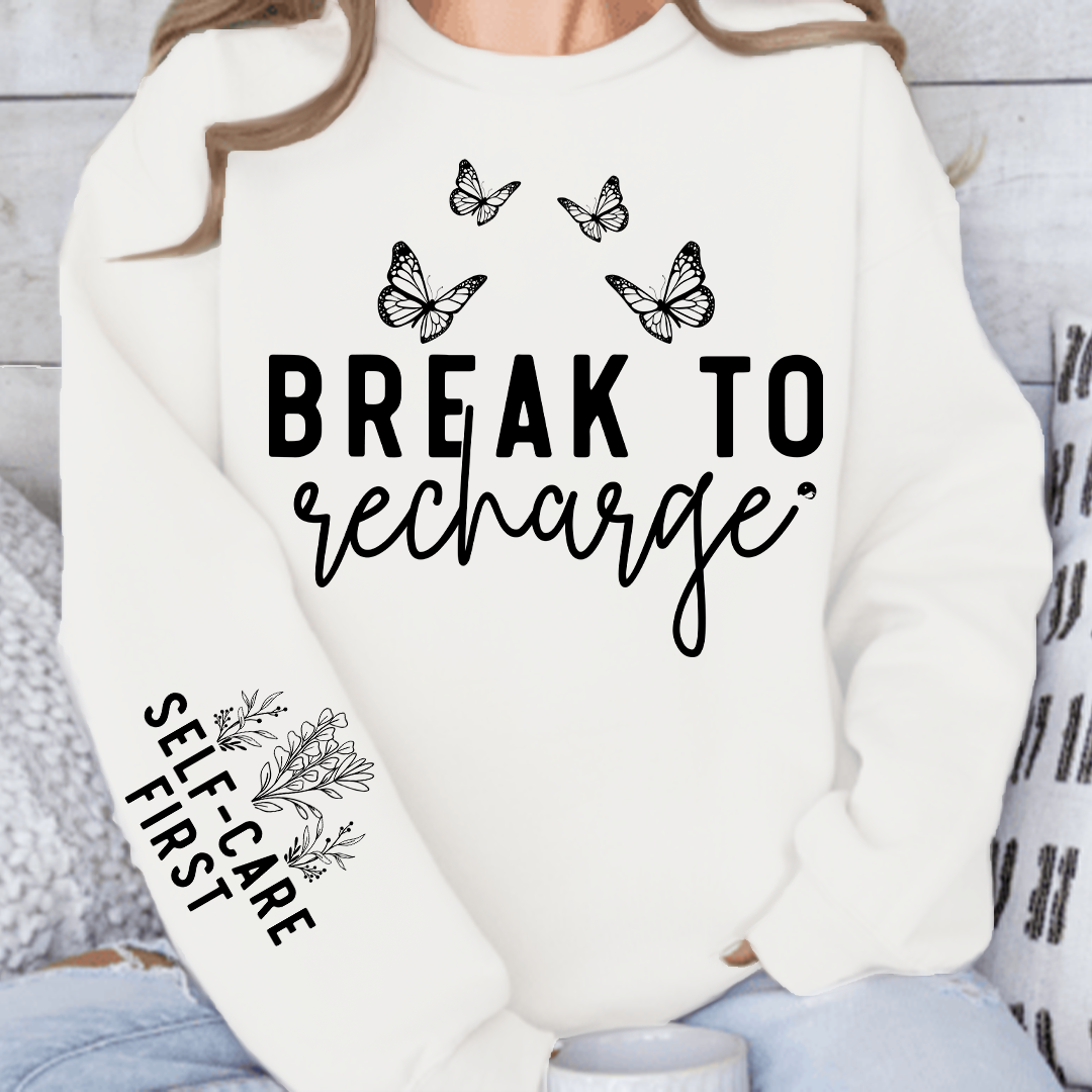 Sweatshirt Unisex Break To Recharge
