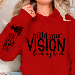 Hoodie Unisex Build Your Vision Brick by Brick
